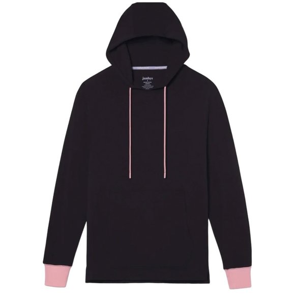 Jambys Black/Flamingo House Hoodie Loungewear Modal Spandex Unisex Size M - Picture 1 of 16